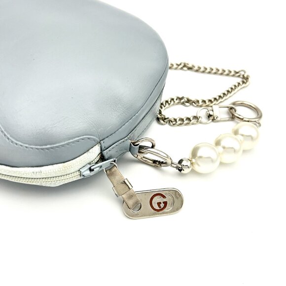 CLEARANCE!  Gucci Vintage Min Bag wi Faux Pearl  Chain Link Strap - Picture 8 of 12